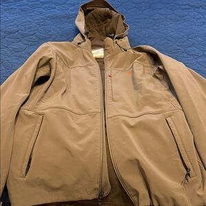 Men's Brown Performance Jacket with Hood